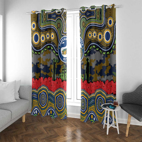 ANZAC Day Parramatta Eels Window Curtain Military Memorial Aboriginal Indigenous Art