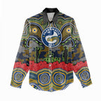 ANZAC Day Parramatta Eels Women Casual Shirt Military Memorial Aboriginal Indigenous Art