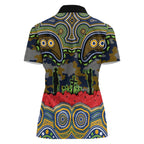 ANZAC Day Parramatta Eels Women Polo Shirt Military Memorial Aboriginal Indigenous Art