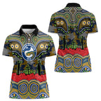 ANZAC Day Parramatta Eels Women Polo Shirt Military Memorial Aboriginal Indigenous Art