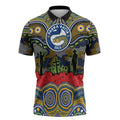 ANZAC Day Parramatta Eels Zipper Polo Shirt Military Memorial Aboriginal Indigenous Art