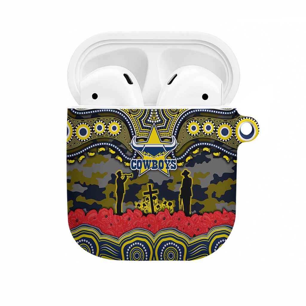 ANZAC Day North Queensland Cowboys AirPods Case Military Memorial Aboriginal Indigenous Art