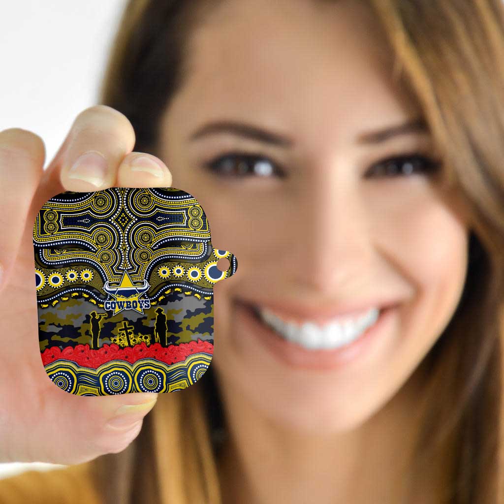 ANZAC Day North Queensland Cowboys AirPods Case Military Memorial Aboriginal Indigenous Art