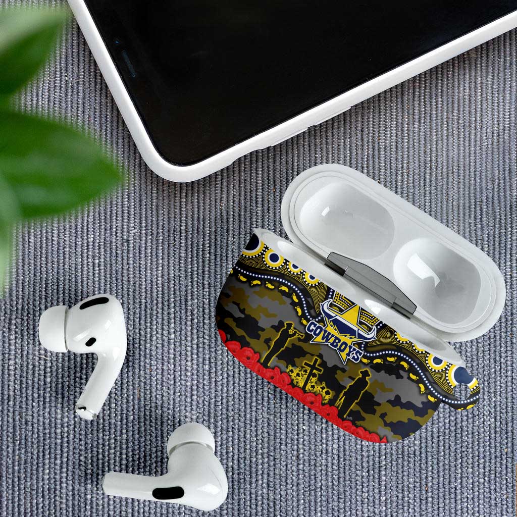ANZAC Day North Queensland Cowboys AirPods Case Military Memorial Aboriginal Indigenous Art