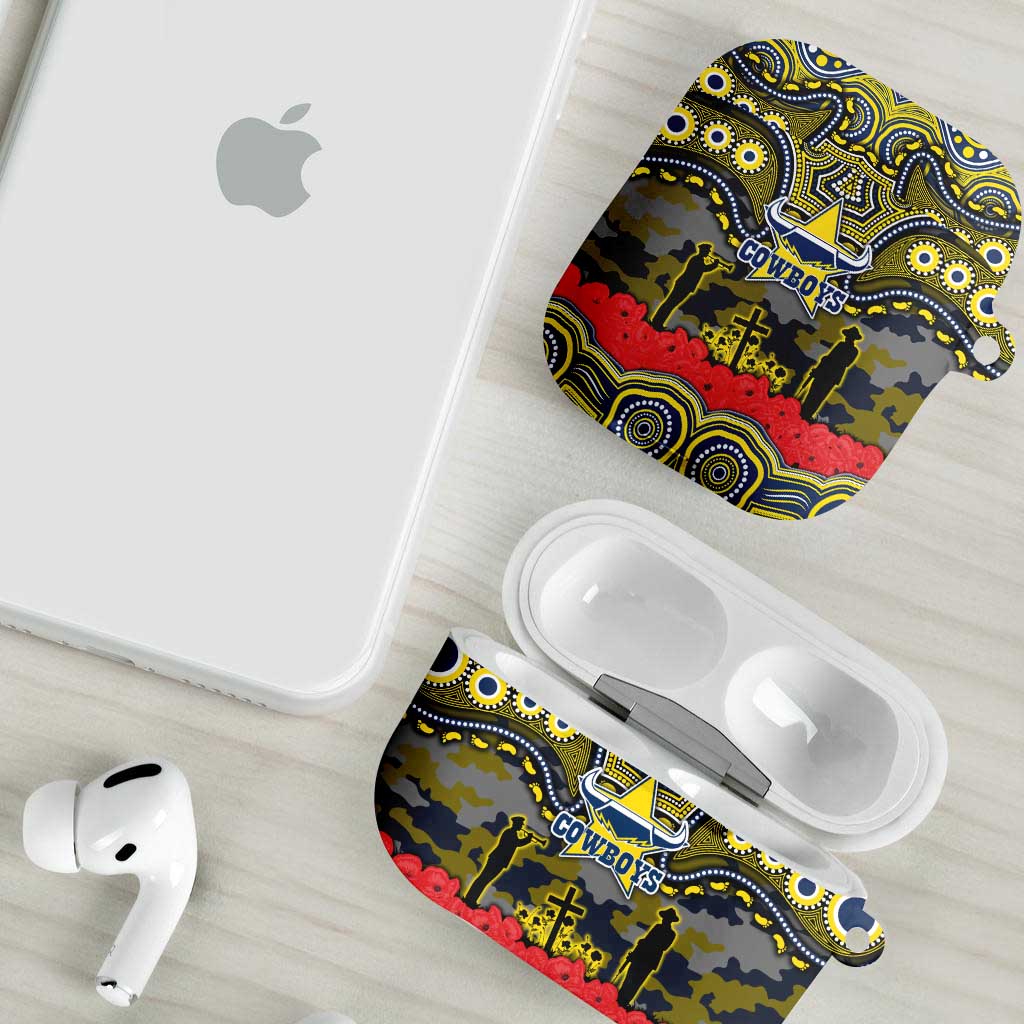 ANZAC Day North Queensland Cowboys AirPods Case Military Memorial Aboriginal Indigenous Art