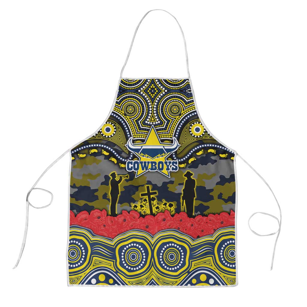 ANZAC Day North Queensland Cowboys Apron Military Memorial Aboriginal Indigenous Art