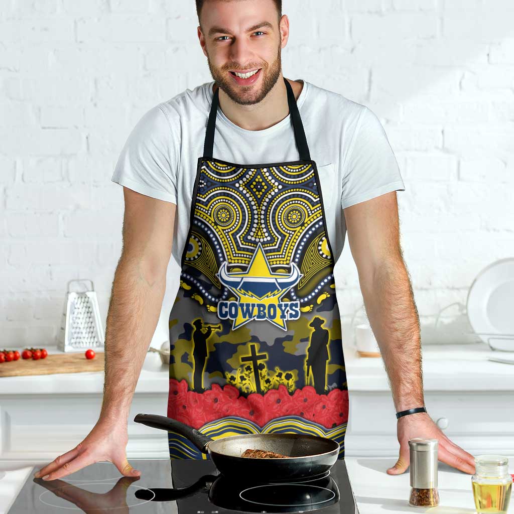 ANZAC Day North Queensland Cowboys Apron Military Memorial Aboriginal Indigenous Art