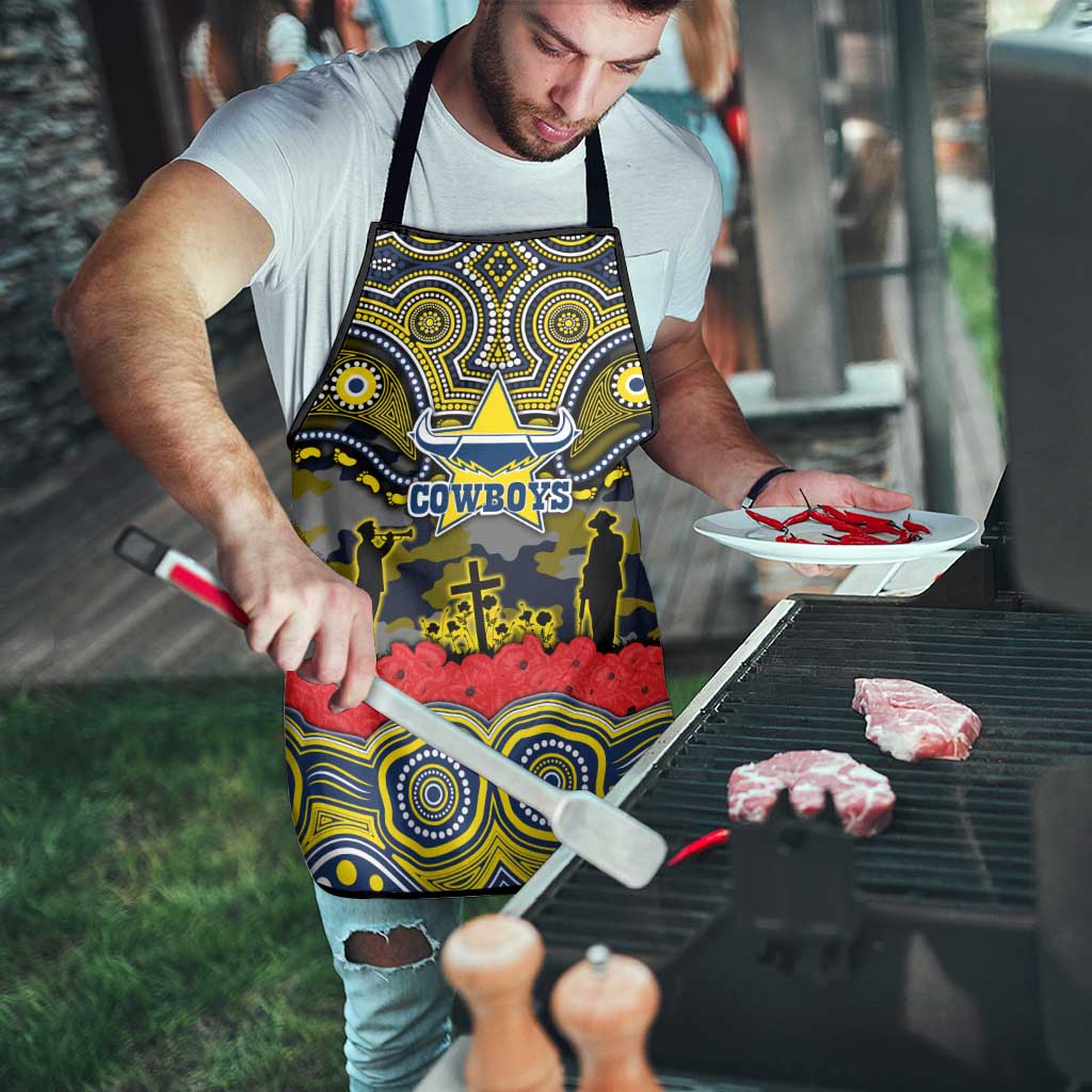 ANZAC Day North Queensland Cowboys Apron Military Memorial Aboriginal Indigenous Art