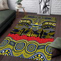 ANZAC Day North Queensland Cowboys Area Rug Military Memorial Aboriginal Indigenous Art