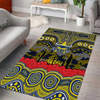 ANZAC Day North Queensland Cowboys Area Rug Military Memorial Aboriginal Indigenous Art