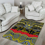 ANZAC Day North Queensland Cowboys Area Rug Military Memorial Aboriginal Indigenous Art