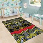 ANZAC Day North Queensland Cowboys Area Rug Military Memorial Aboriginal Indigenous Art