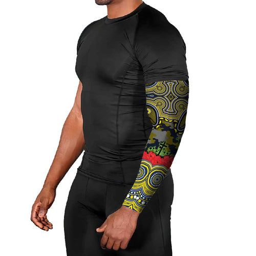 ANZAC Day North Queensland Cowboys Arm Sleeves Military Memorial Aboriginal Indigenous Art