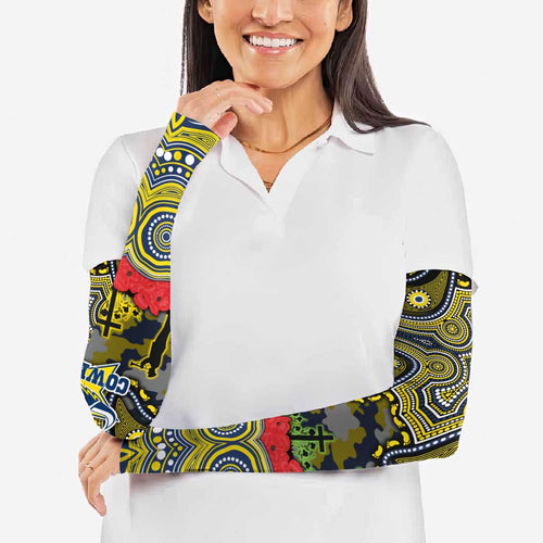 ANZAC Day North Queensland Cowboys Arm Sleeves Military Memorial Aboriginal Indigenous Art