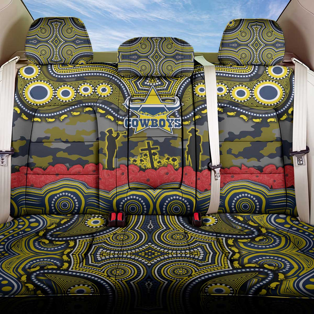 ANZAC Day North Queensland Cowboys Back Car Seat Cover Military Memorial Aboriginal Indigenous Art