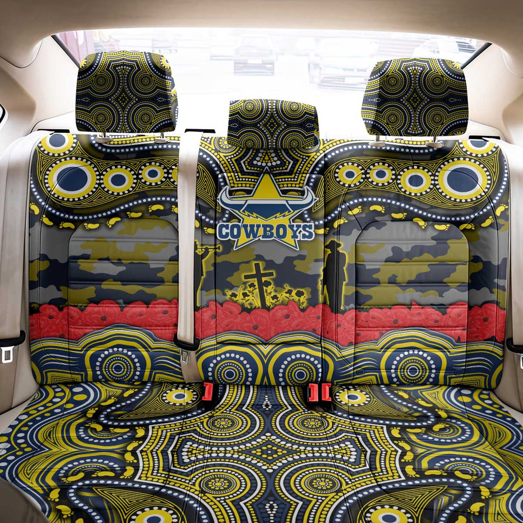 ANZAC Day North Queensland Cowboys Back Car Seat Cover Military Memorial Aboriginal Indigenous Art