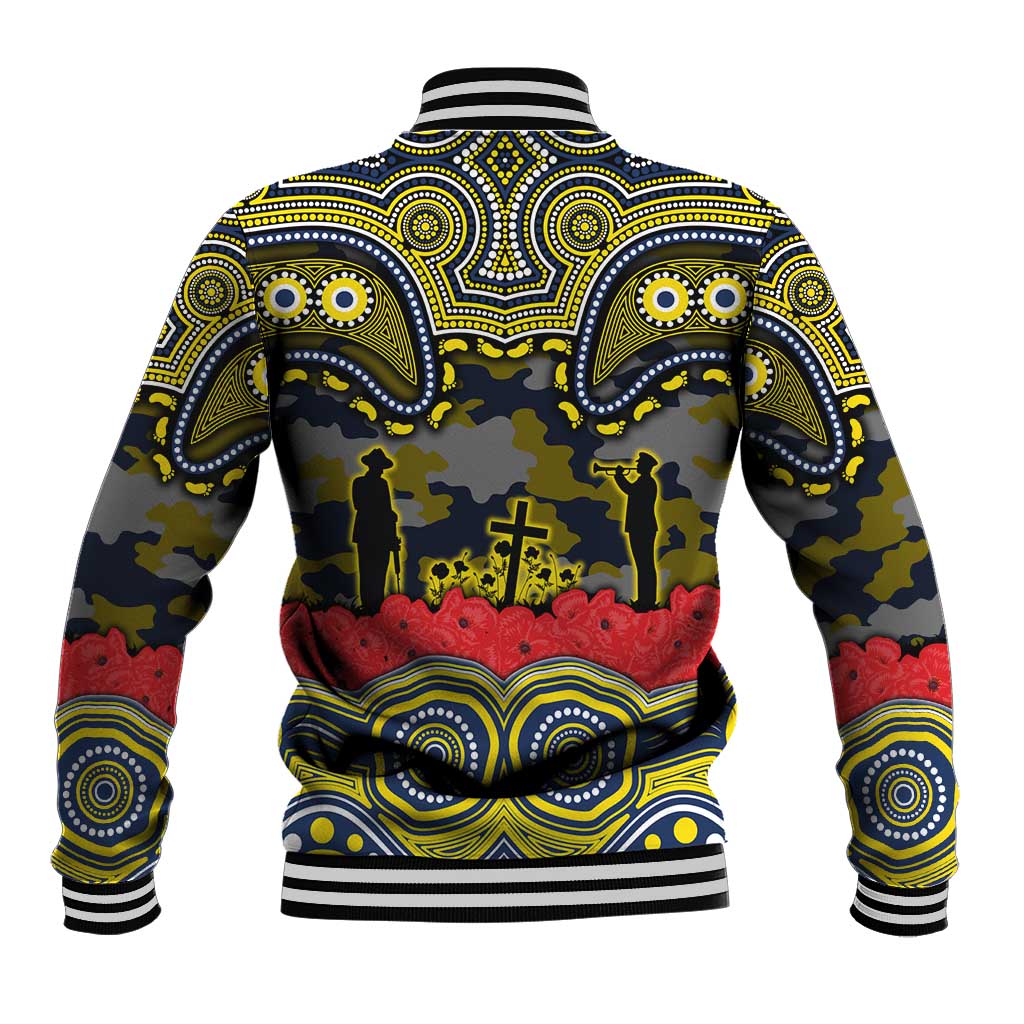 ANZAC Day North Queensland Cowboys Baseball Jacket Military Memorial Aboriginal Indigenous Art