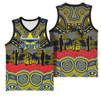 ANZAC Day North Queensland Cowboys Basketball Jersey Military Memorial Aboriginal Indigenous Art