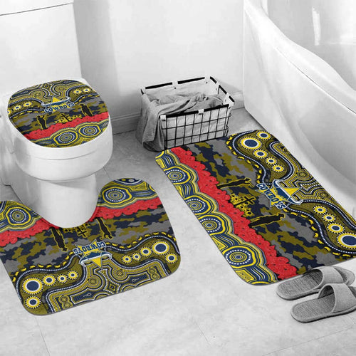 ANZAC Day North Queensland Cowboys Bathroom Set Military Memorial Aboriginal Indigenous Art