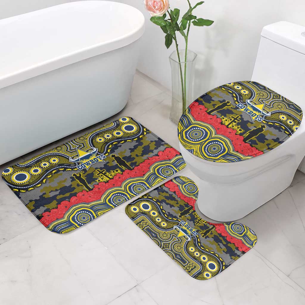 ANZAC Day North Queensland Cowboys Bathroom Set Military Memorial Aboriginal Indigenous Art