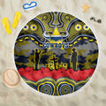 ANZAC Day North Queensland Cowboys Beach Blanket Military Memorial Aboriginal Indigenous Art