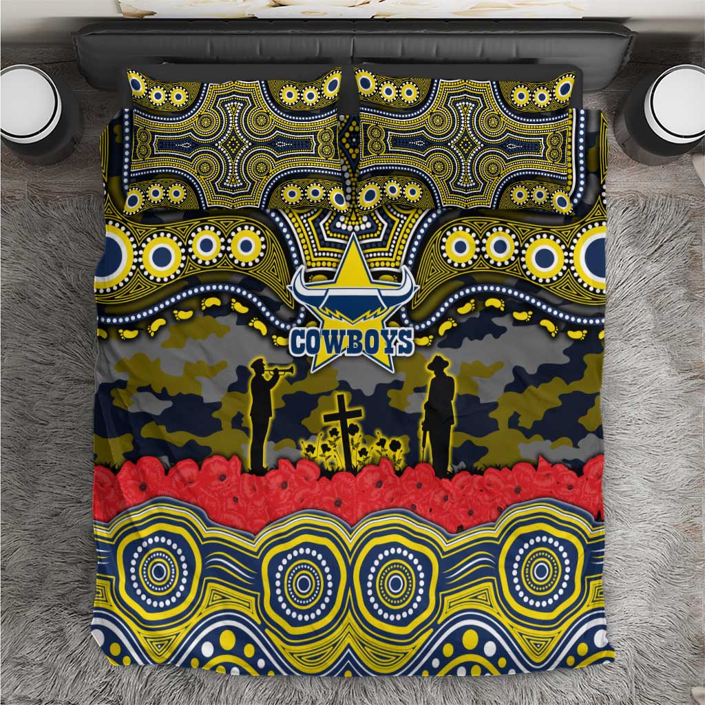 ANZAC Day North Queensland Cowboys Bedding Set Military Memorial Aboriginal Indigenous Art