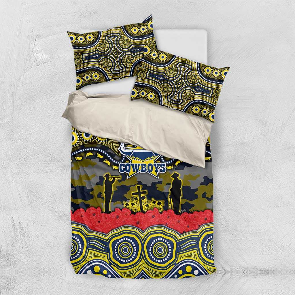 ANZAC Day North Queensland Cowboys Bedding Set Military Memorial Aboriginal Indigenous Art