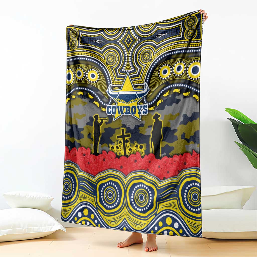 ANZAC Day North Queensland Cowboys Blanket Military Memorial Aboriginal Indigenous Art