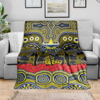ANZAC Day North Queensland Cowboys Blanket Military Memorial Aboriginal Indigenous Art
