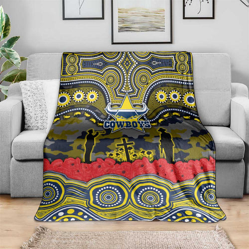 ANZAC Day North Queensland Cowboys Blanket Military Memorial Aboriginal Indigenous Art