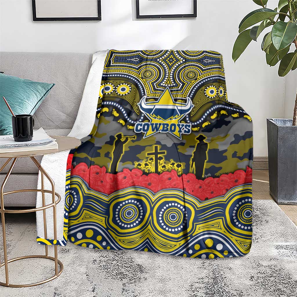 ANZAC Day North Queensland Cowboys Blanket Military Memorial Aboriginal Indigenous Art