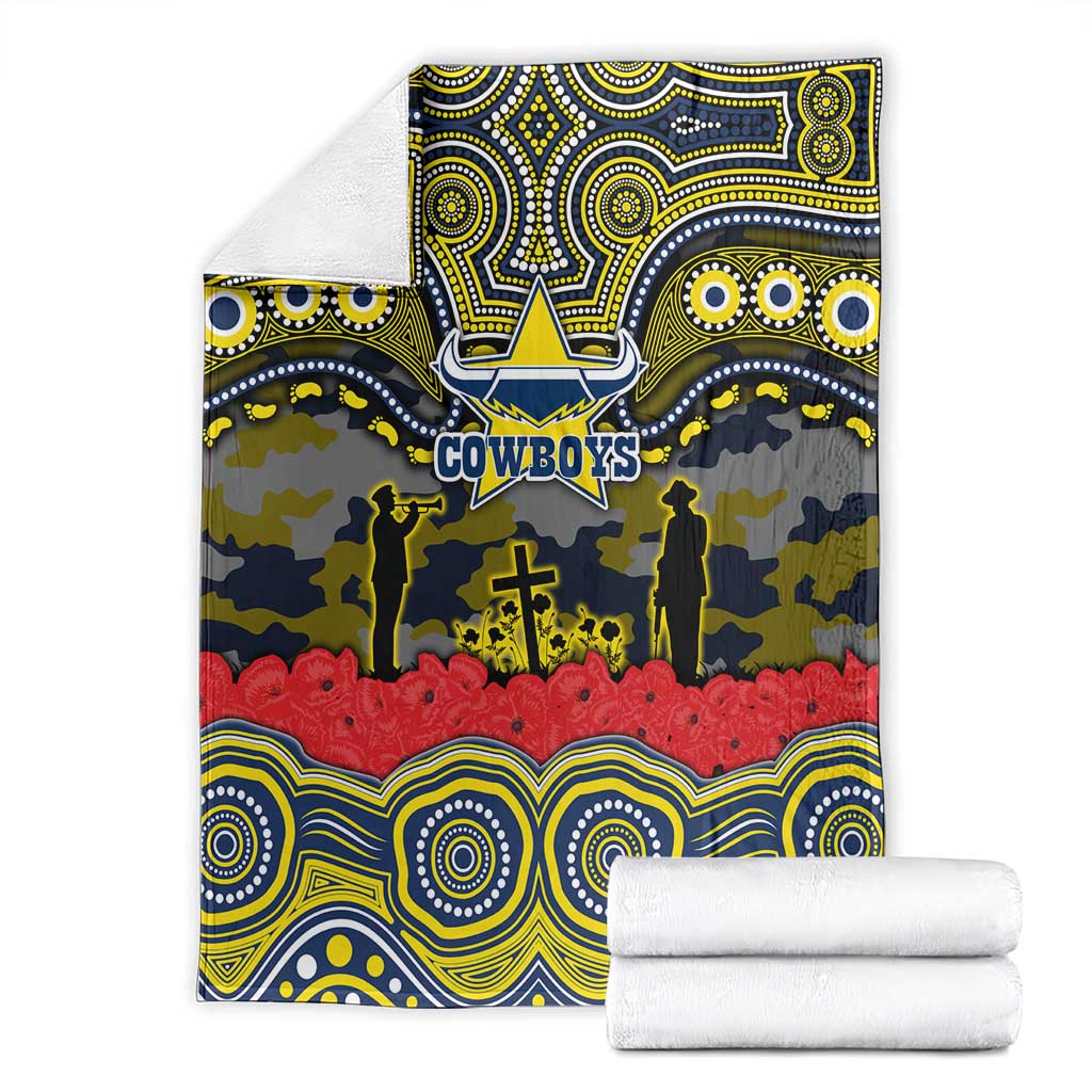 ANZAC Day North Queensland Cowboys Blanket Military Memorial Aboriginal Indigenous Art