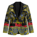 ANZAC Day North Queensland Cowboys Blazer Military Memorial Aboriginal Indigenous Art