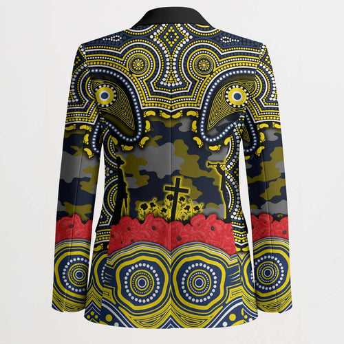 ANZAC Day North Queensland Cowboys Blazer Military Memorial Aboriginal Indigenous Art