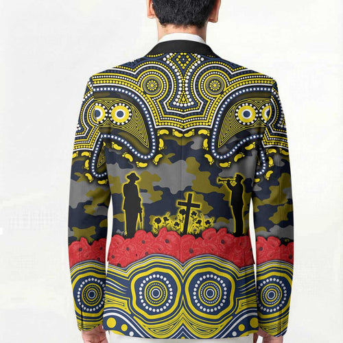ANZAC Day North Queensland Cowboys Blazer Military Memorial Aboriginal Indigenous Art