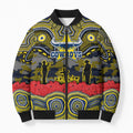 ANZAC Day North Queensland Cowboys Bomber Puffer Jacket Military Memorial Aboriginal Indigenous Art