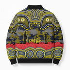 ANZAC Day North Queensland Cowboys Bomber Puffer Jacket Military Memorial Aboriginal Indigenous Art