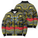 ANZAC Day North Queensland Cowboys Bomber Puffer Jacket Military Memorial Aboriginal Indigenous Art