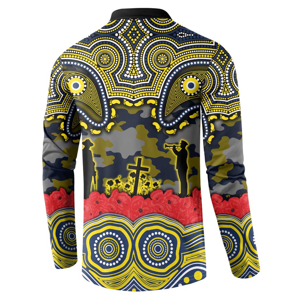 ANZAC Day North Queensland Cowboys Button Sweatshirt Military Memorial Aboriginal Indigenous Art