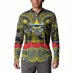 ANZAC Day North Queensland Cowboys Button Sweatshirt Military Memorial Aboriginal Indigenous Art