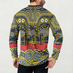 ANZAC Day North Queensland Cowboys Button Sweatshirt Military Memorial Aboriginal Indigenous Art