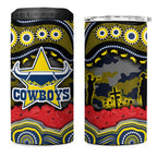 ANZAC Day North Queensland Cowboys 4 in 1 Can Cooler Tumbler Military Memorial Aboriginal Indigenous Art