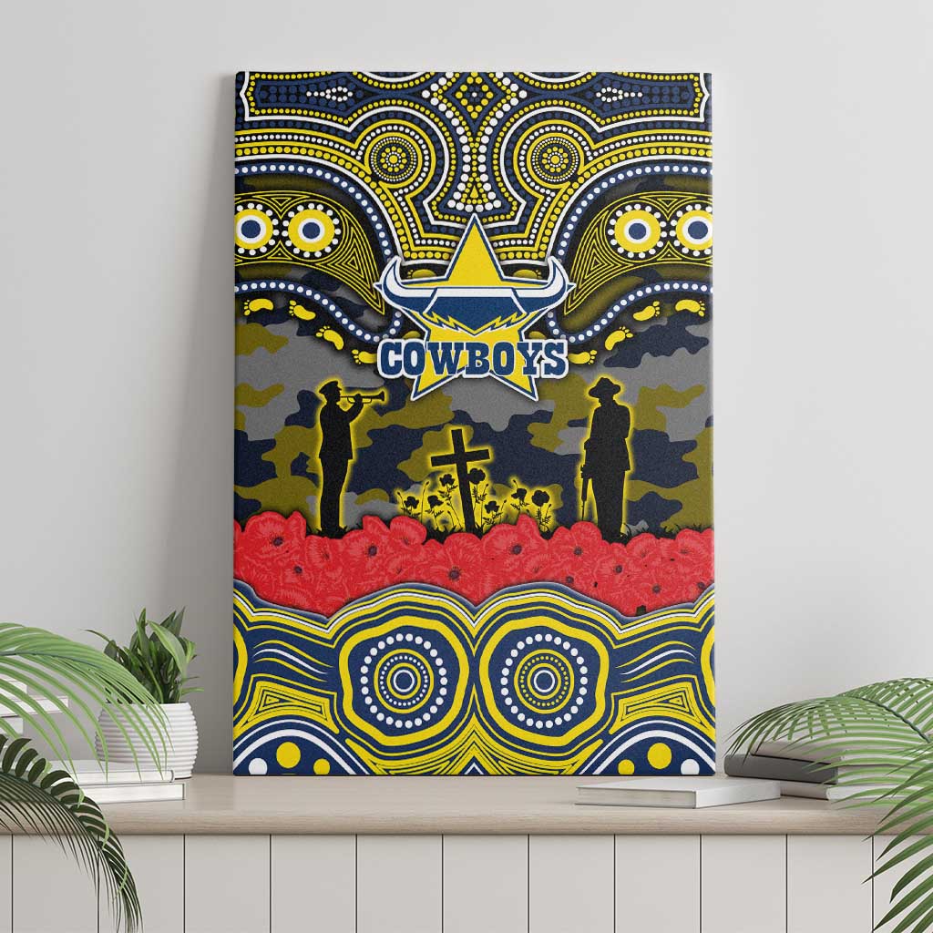 ANZAC Day North Queensland Cowboys Canvas Wall Art Military Memorial Aboriginal Indigenous Art