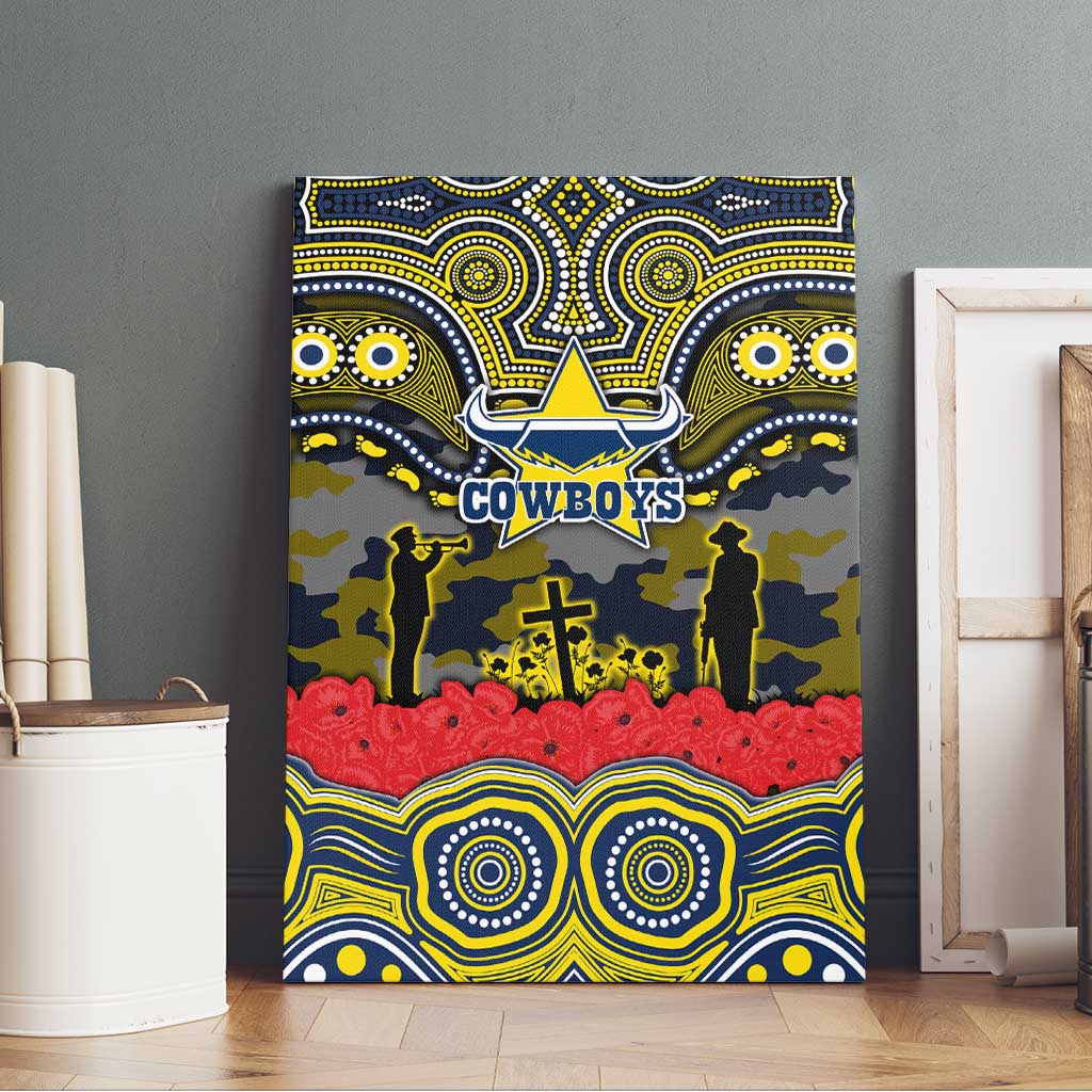 ANZAC Day North Queensland Cowboys Canvas Wall Art Military Memorial Aboriginal Indigenous Art