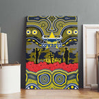 ANZAC Day North Queensland Cowboys Canvas Wall Art Military Memorial Aboriginal Indigenous Art