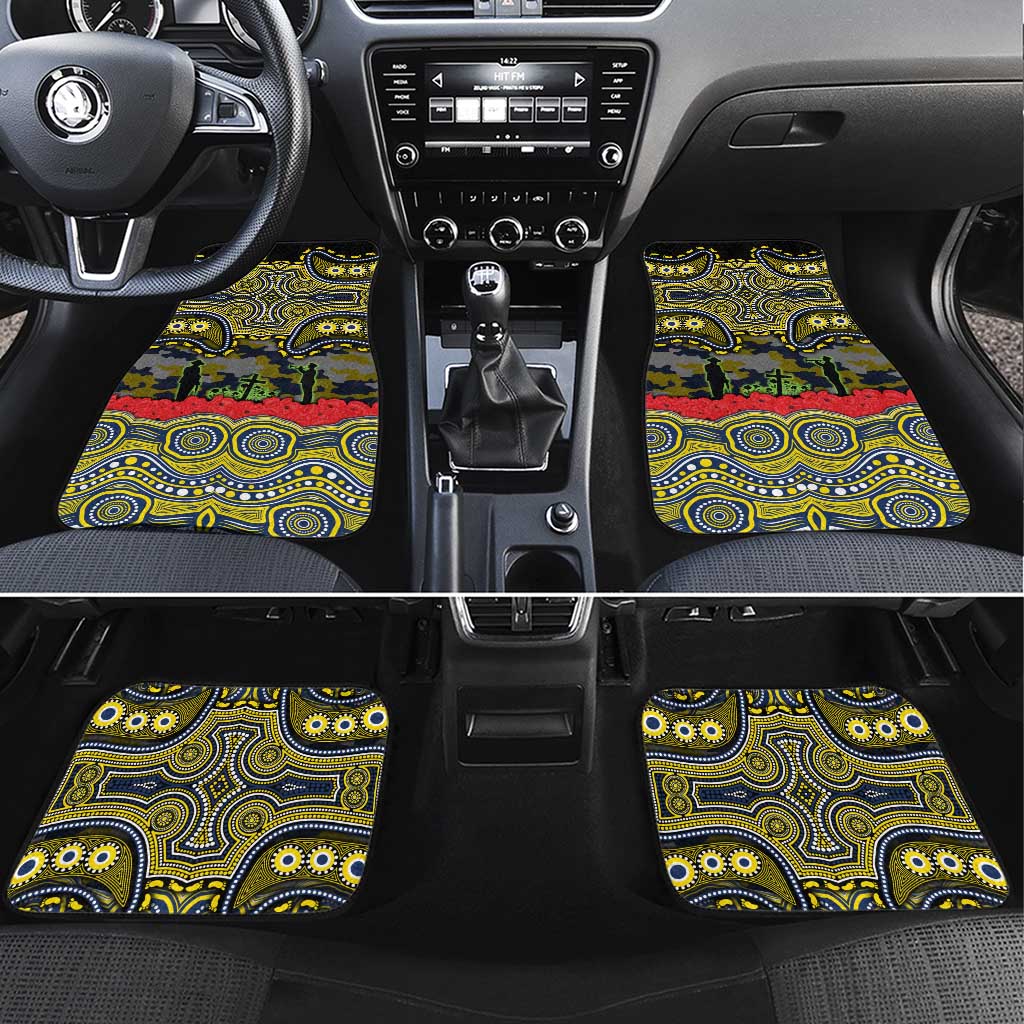 ANZAC Day North Queensland Cowboys Car Mats Military Memorial Aboriginal Indigenous Art