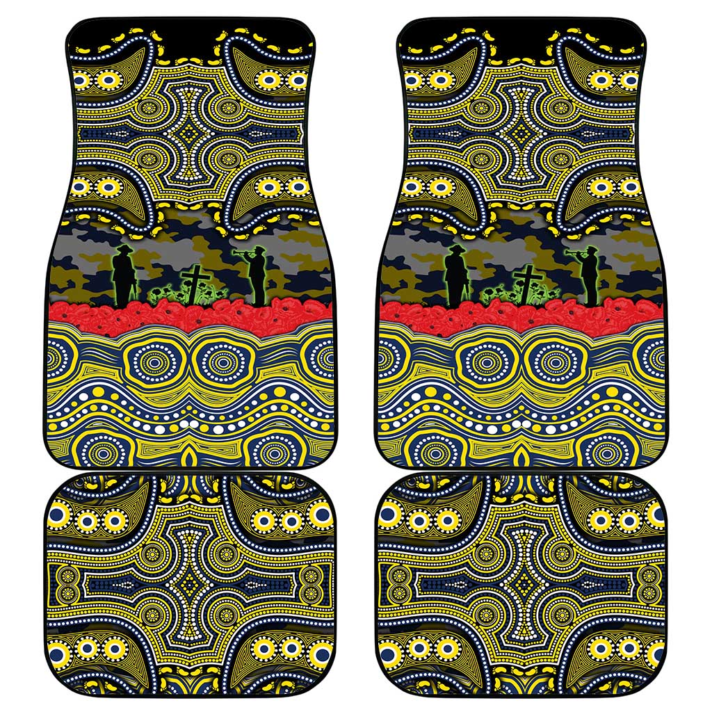 ANZAC Day North Queensland Cowboys Car Mats Military Memorial Aboriginal Indigenous Art