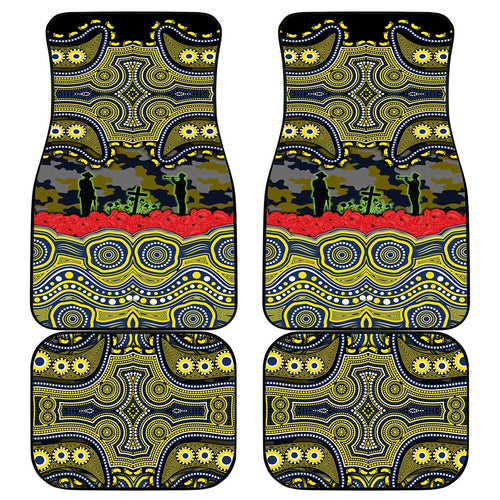 ANZAC Day North Queensland Cowboys Car Mats Military Memorial Aboriginal Indigenous Art