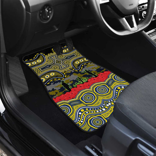 ANZAC Day North Queensland Cowboys Car Mats Military Memorial Aboriginal Indigenous Art