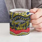 ANZAC Day North Queensland Cowboys Ceramic Mug Military Memorial Aboriginal Indigenous Art
